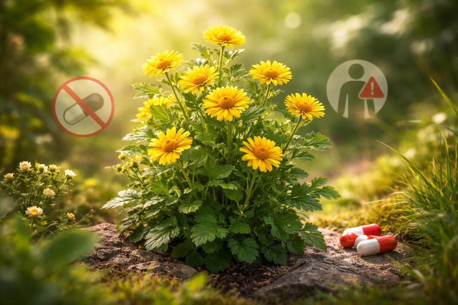 découvrez les précautions et contre-indications importantes avant d'utiliser le chrysanthellum pour votre santé.