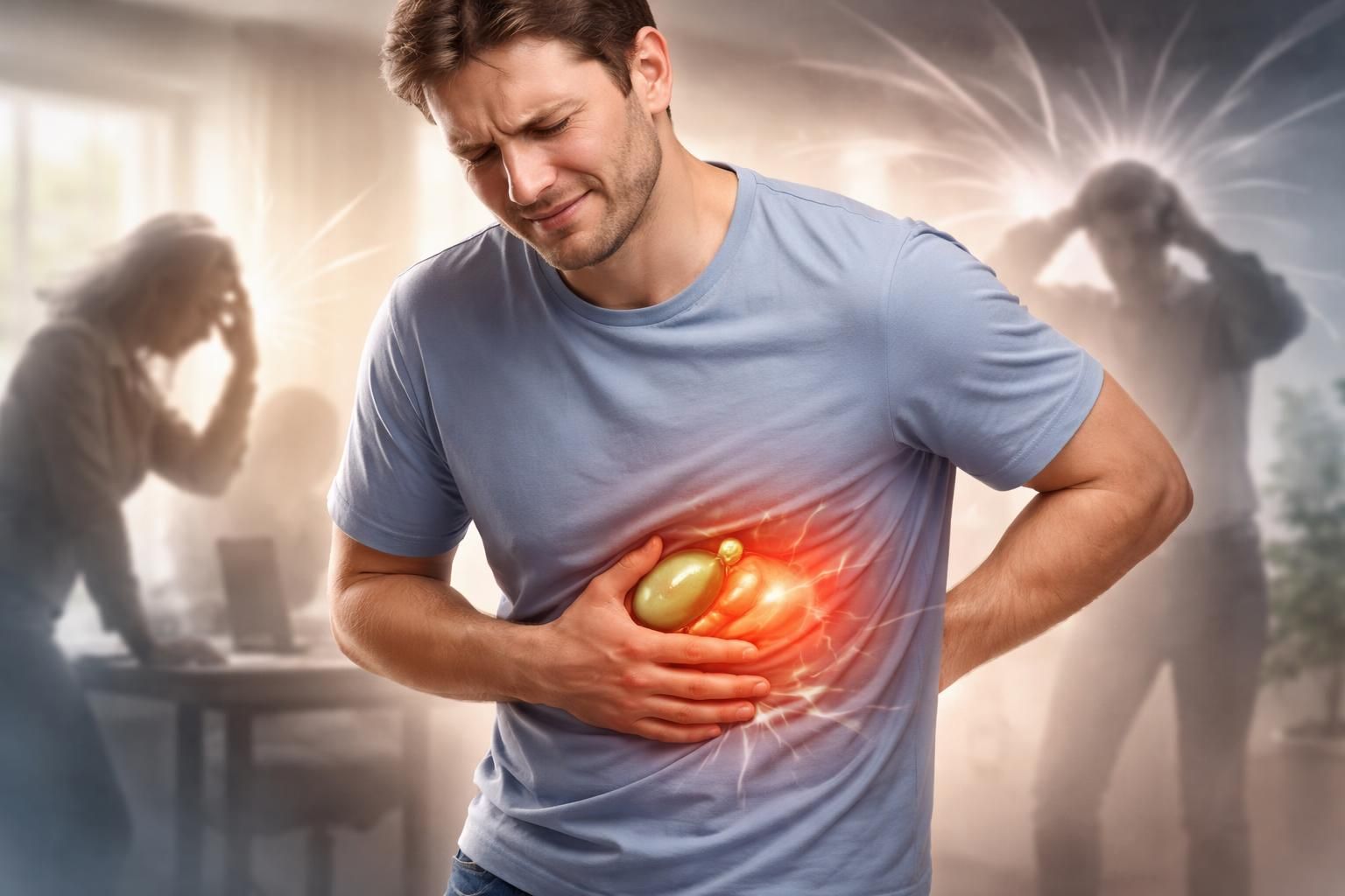 découvrez comment la douleur liée à la vésicule biliaire et le stress peuvent provoquer des troubles digestifs, et apprenez à mieux gérer ces impacts sur votre santé digestive.