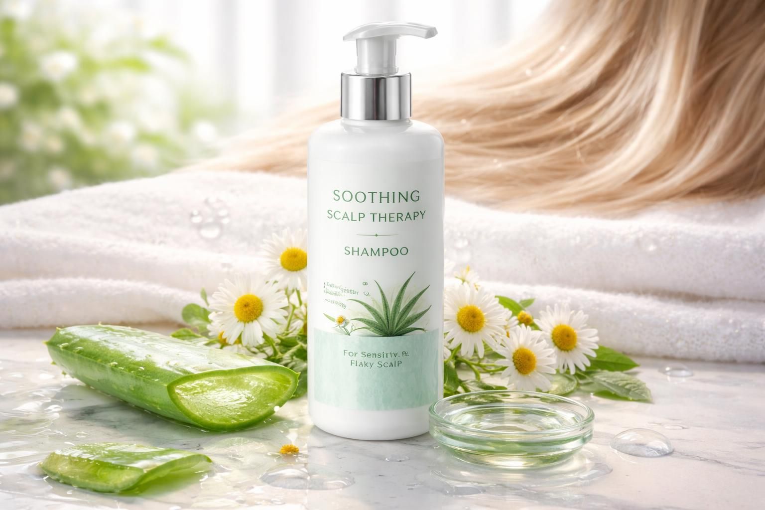 découvrez notre shampoing spécialement formulé pour apaiser les plaques du cuir chevelu sans l'agresser, offrant un soin doux et efficace pour un confort optimal.