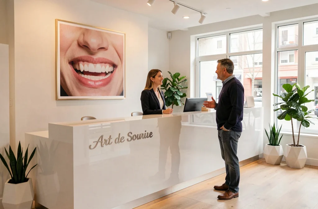Réception esthétique du Cabinet Dentaire l'Art de Sourire à Caen